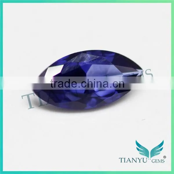 2016 Trending Products 925 Silver Ring With Blue Stone 33# Marquise Cut Stone Corundum Blue Sapphire photo-3