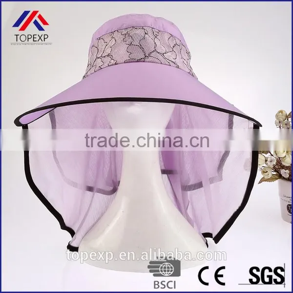 Travel Sun Hats For Women Chiffon Cape photo-4