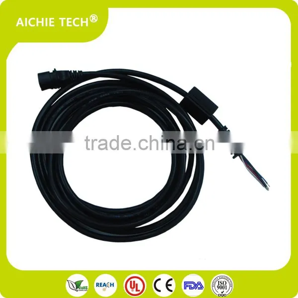 5 Pin Din Plug Molded Cable Assembly With Overmould SR and Magnet
