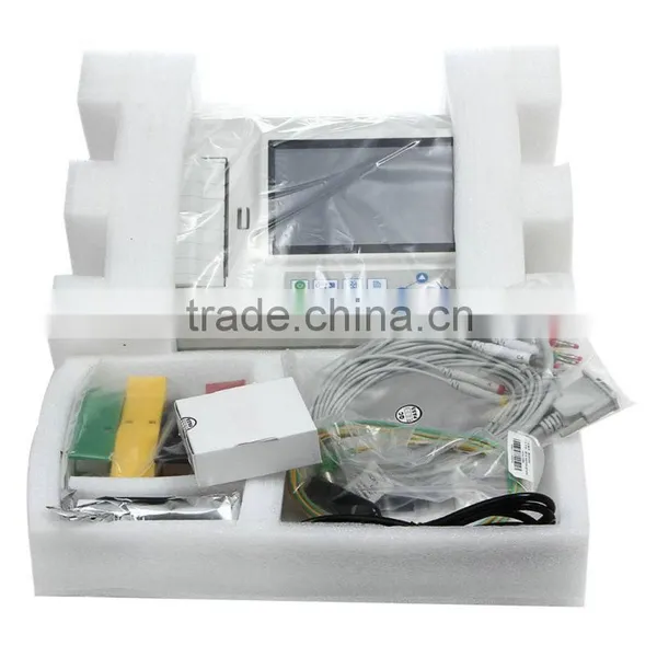 CE& ISO Approved Digital 6-channel Touch Screen Color Electrocardiograph photo-6