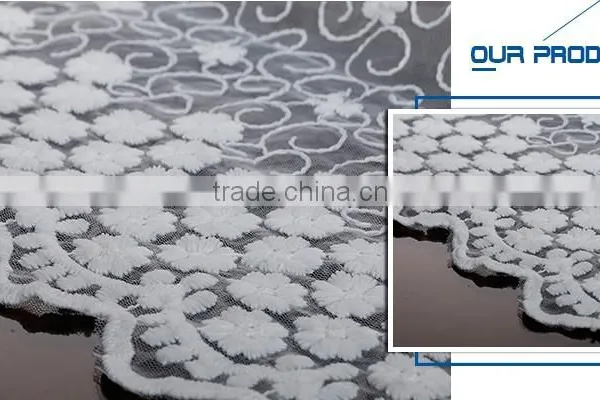 Laser Embroidery Flower Design Fabric For Curtains photo-5