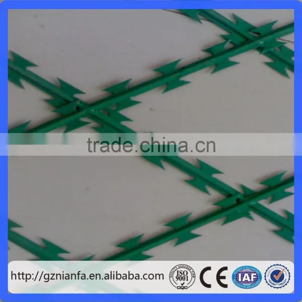 Diamond Hole/Square Hole Galvanized and Pvc Concertina Razor Wire Fence (Guangzhou Factory) photo-4
