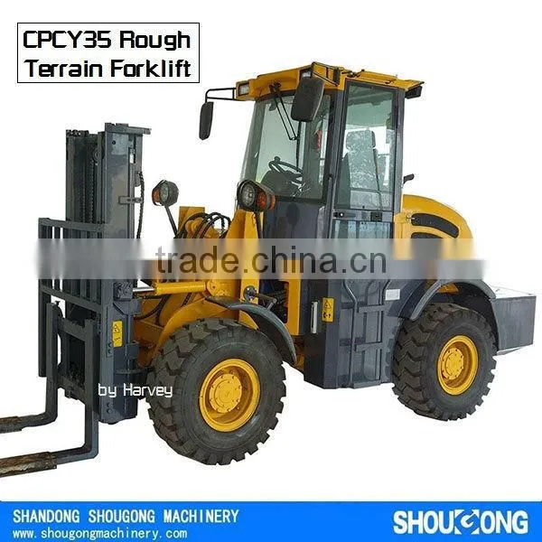 4WD Rough Terrain Forklift SG3500 Terrain Pallet Truck With CE photo-2