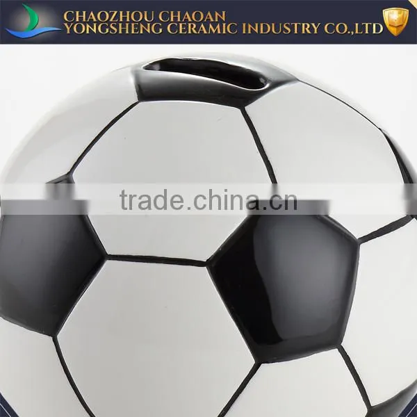 New Products Custom Ceramic Football Wholesale Piggy Bank photo-2