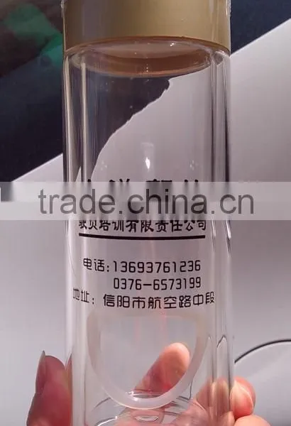 2 Walls Water Glass Bottle 400ml 300ml Glass Water Bottle photo-2