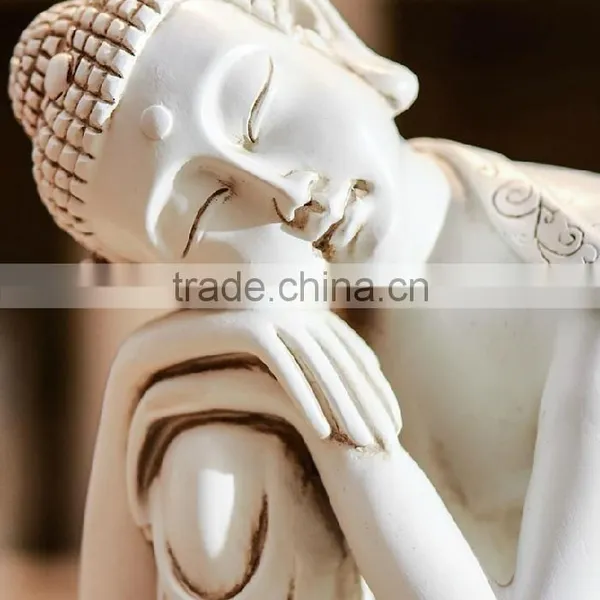 Hand Carved Resin Sleeping Buddha Statue photo-3
