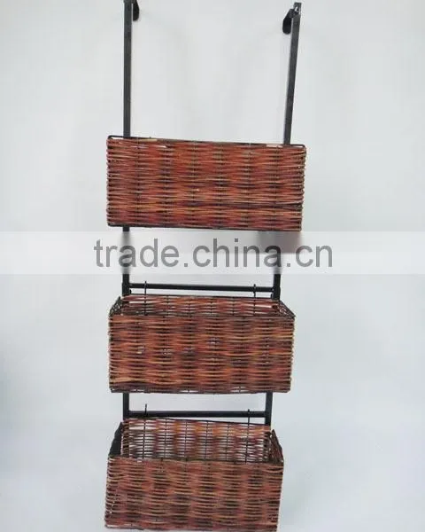 RH-4721 Over the Door 3 Tiers Convenient Wholesale Hanging Wicker Basket photo-3