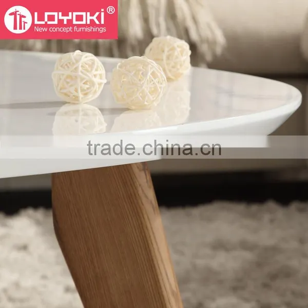 Living Room Round Shelf Coffee Table Modern Wooden Coffee Side Table Small Tea Table photo-4