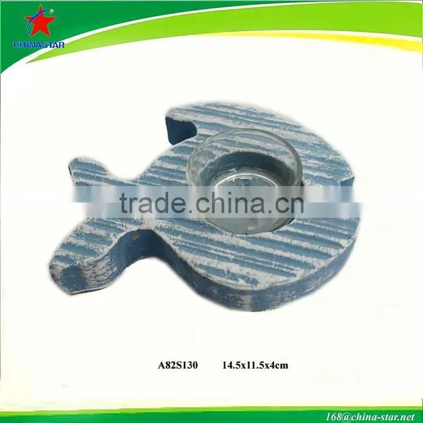 Natural Wooden Sea Animal Decoration Tealight Holders photo-3