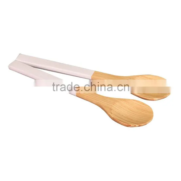 Bamboo Bowls and Spoon Set/ Eco-friendly Spun Bamboo Salad Bowls photo-3