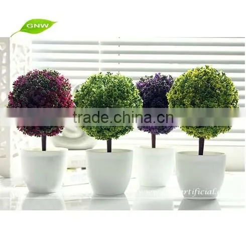 GNW GP005 High Simulation Green Color Artifcial Dwarf Bonsai Mini Plants Pot Office Decking