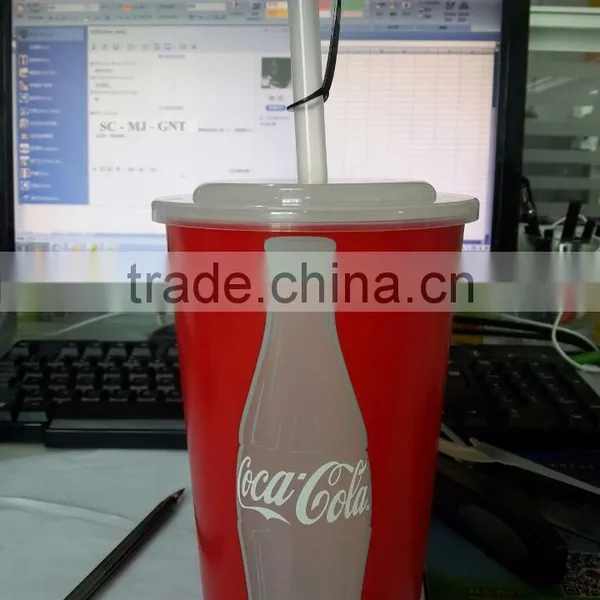 32Oz Plastic Cup With Straw for Promotion photo-2