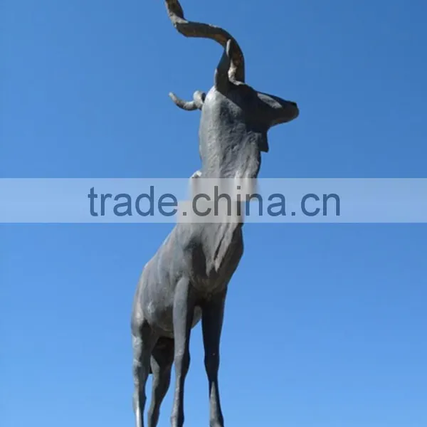 Animal Metal Bronze Garden Metal Craft Life Size Antelope Statues photo-4