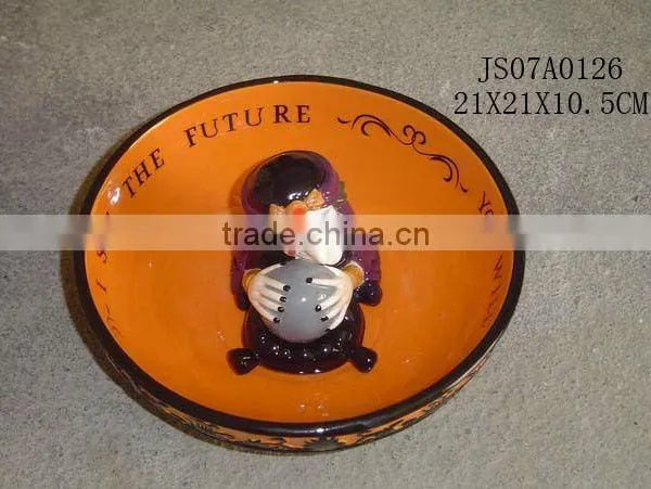Ceramic Halloween Sorcerer Bowl/ Halloween Items