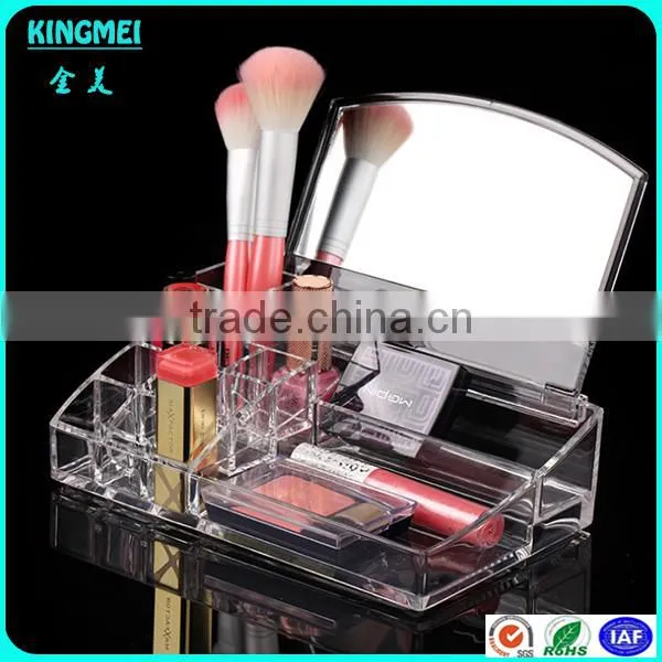 Acrylic Cosmetics Display Stand With Make Up Mirror for Mall Shelf photo-2