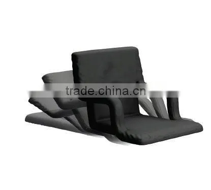 Black Portable Lazy Quilted Chair Sports Stadium Seat photo-3
