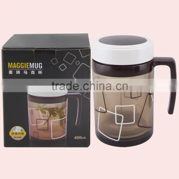 400ML Glass Keep Warm Mug Water Bottle photo-2