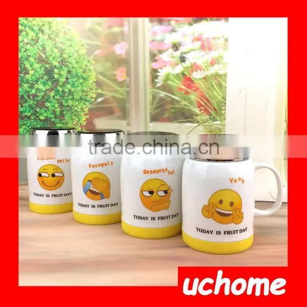 UCHOME Lovely Ceramic Emoji Coffee Mug Wholesale,2017 Popular Ceramic Emoji Mug For Sale photo-2