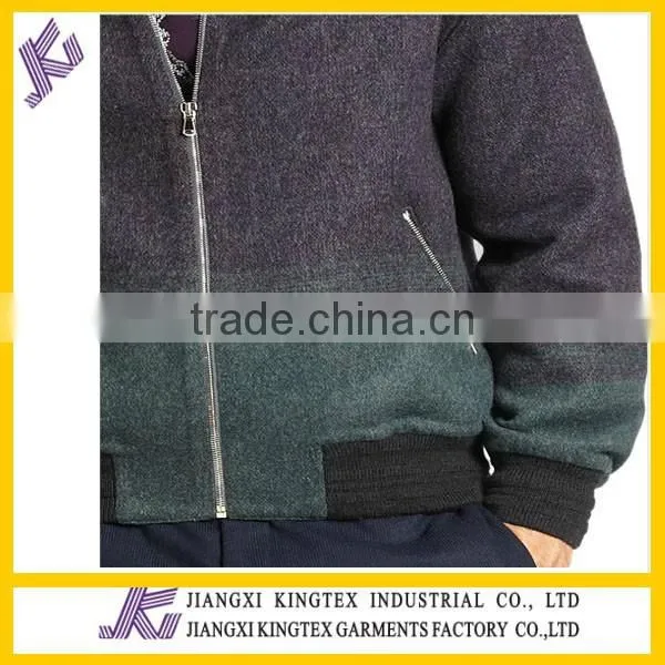Ombre Bomber Jacket,fashion Subtle Ombre Effect Updates Jacket ,ribbed Trim Warmth Jacket photo-5