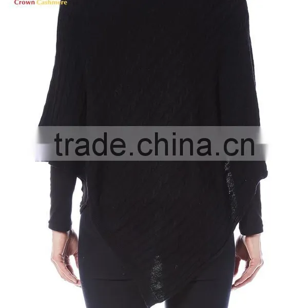New Fashion Wrap Poncho Cable Cotton Ponchos photo-3