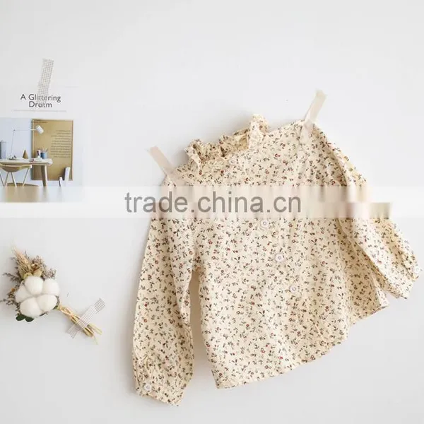 Child Clothes 1-7 Years New 2017 Wholesale Autumn Full Sleeves Girls Kids Solid Blouse (pick Size) Baby Wear Clothes photo-2