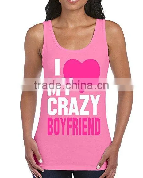 Custom Cotton Blend Mens Womens Silk Screen Printing Tank Top photo-6