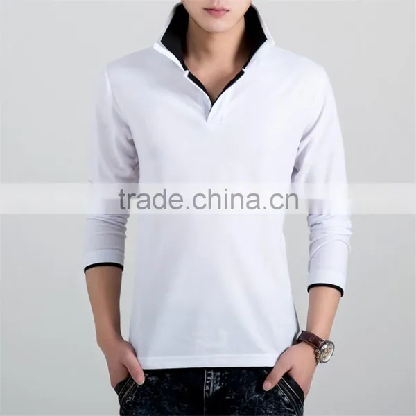New Fashion Solid Color Mens Polo Shirt, Long Sleeve Turn Down Collar Polo Shirt, Slim Fit Quick Dry Polo Shirt for Men photo-5