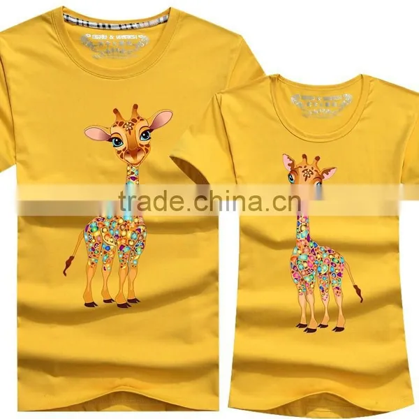 Wholesale Cheap Red Colour Print Couple T- Shirt photo-4