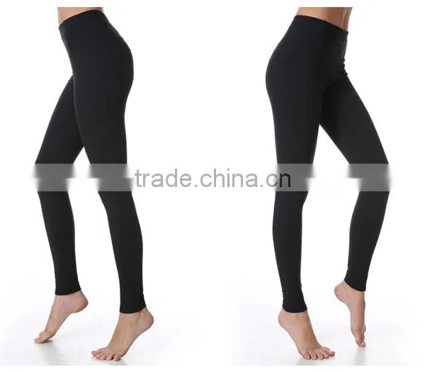Toning Belly in Tall Waist Tight Yoga Ninth Pants 85% Polyester + 15% Spandex Women Wholesale Yoga Pants photo-4