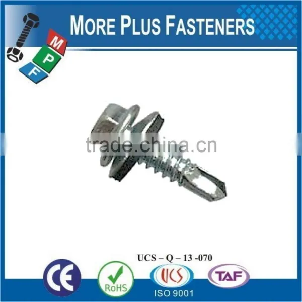 Made in Taiwan Stainless Steel Hex Washer Head Sheet Metal Self Drilling Screw photo-2