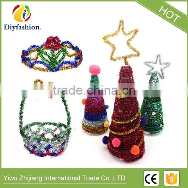 DIY 6MM Glitter Chenille Stems Pipe Cleaners DIY Hand Craft Materials For Creative Kids Toys photo-6