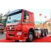Sinotruk Howo 6X4 Prime Mover Truck 371HP , Red Unloading Trucks