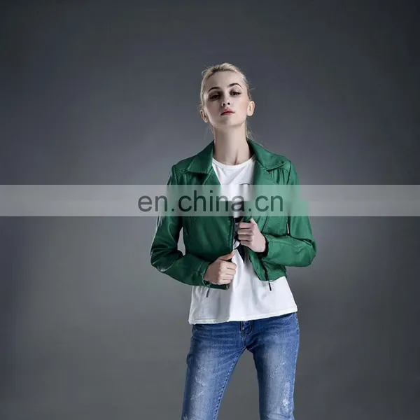 2017 Woman Cool Fashion Pakistan Leather Jacket Price Short Jacket