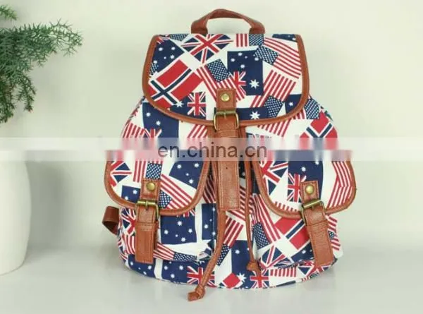 Wholesale Unisex Canvas Sports Travelling Backpack Bag