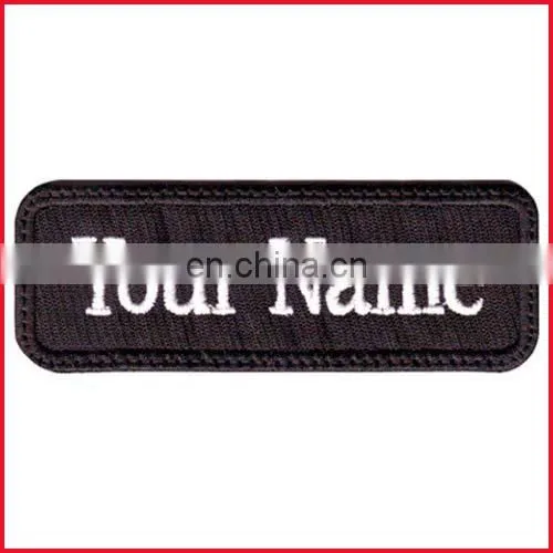 Rectangular 1 Line Custom Embroidered Name Tag Iron / Sew on Patch photo-6