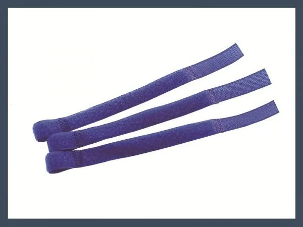 High Quality q Type Hook and Loop Hook and Loop Cable Tie,blue