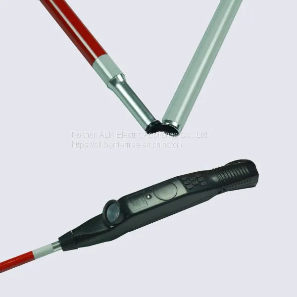 Foldable Multifunctional White GPS Ultrasonic Aluminum Blind Walking Cane Walking Stick photo-4