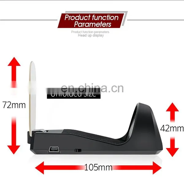 5inch OBD2 Car Diagnostic Tool Car HUD Mirror Head Up Display Speed RPM Volt Water Temp photo-2