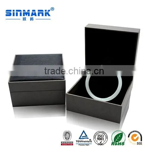 Gray Color Custom Logo Printed Jewelry Box for Ring Pendant Bracelet photo-3