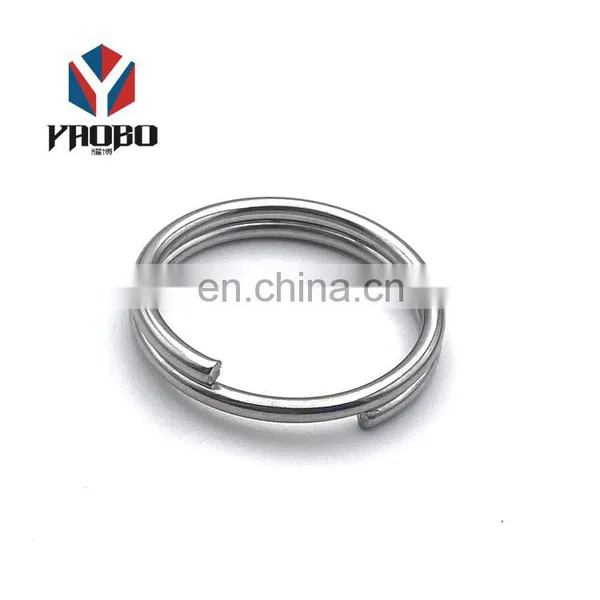 Quality Assuredc Size Metal Split Double Ring Keychain Logo Custom Ring For Bag photo-4