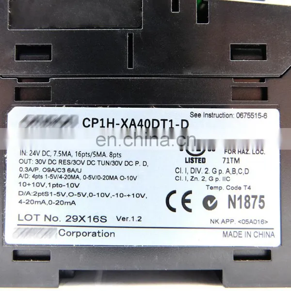 CP1H-XA40DT1-D Input Cpu Module Plc Programmable Controller EtherNet/IP CJ2M CPU33 CP1H Plc Sysmac PLC CPU Module photo-5