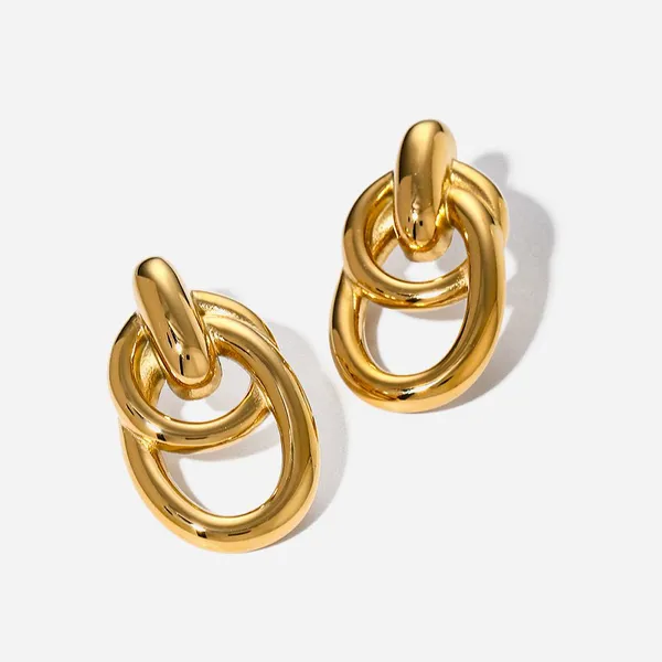 Custom Fashion Jewelry: Waterproof Stainless Steel Earrings With Flower Design photo-4
