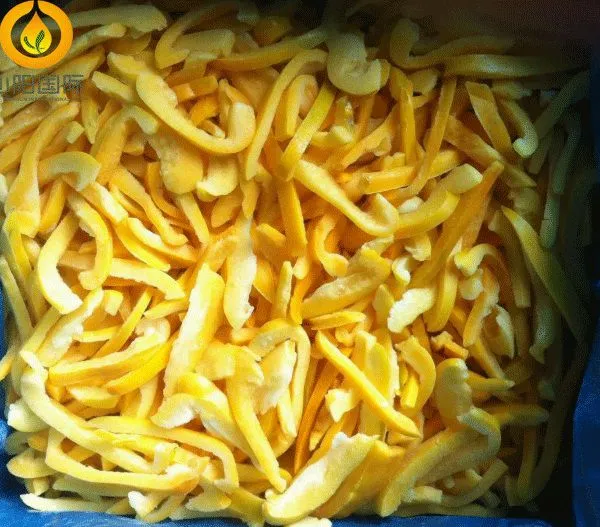 Sinocharm Brc-a Approved 5-7mm IQF Sliced Frozen Yellow Pepper Strip photo-3