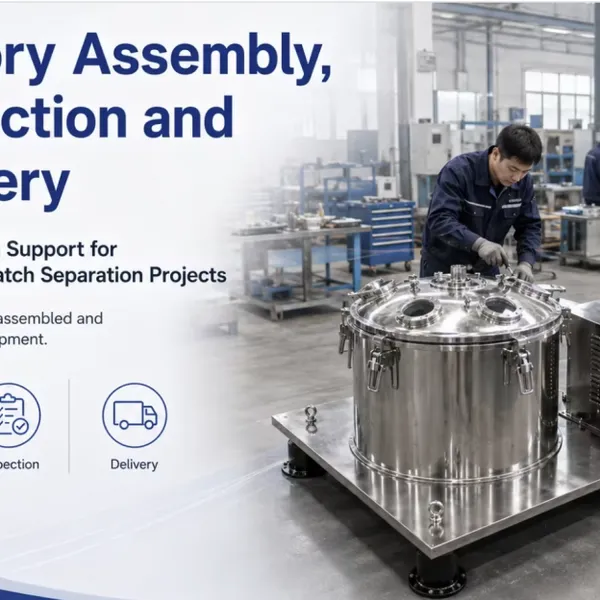 Flatbed Basket Centrifuge for Crystal Filtration and Dehydration in Pharmaceutical Manufacturing photo-4