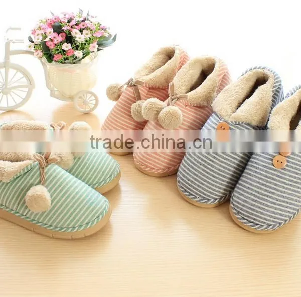 2015 Latest Design Cotton Fabrics Fashion Lady Slipper Warm Cotton Slippers photo-4