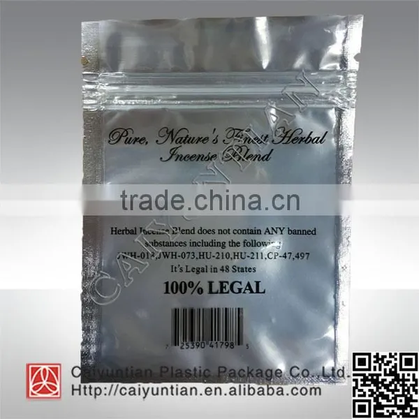 Custom 3g Clear Pure Herbal Incense Packaging Bags photo-3