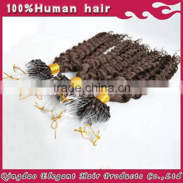 2015 Hot Sales Kinky Curly Micro Loop Hair Extension ,brazilian Human Hair Wholesale photo-3
