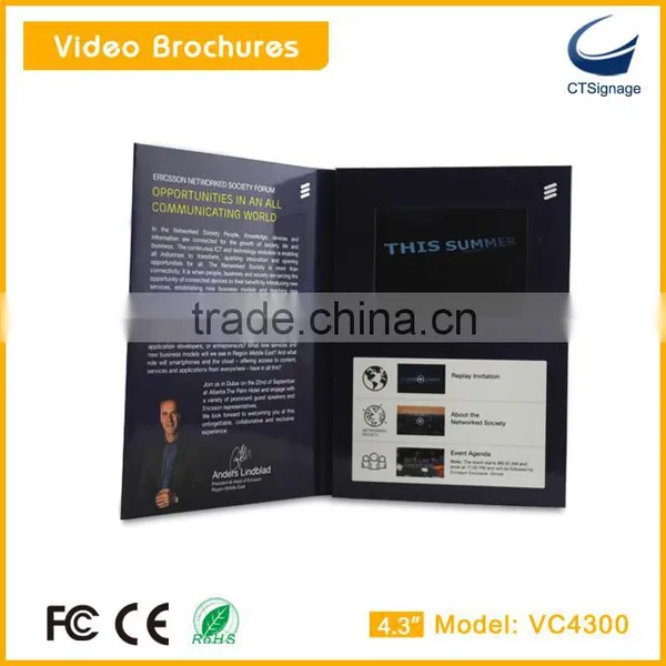 Hot Sale 4.3 Inch Lcd Screen Video Brochure Video Book Video Booklet for Advertising VC4300 photo-6