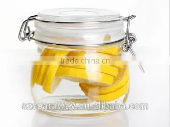 Cheap Wholesale Clear Elegant Glass Grains Container Food Storage Jar With Lid photo-3