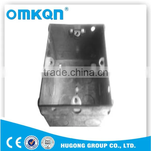 New Products 2016 3x3 BS4662 Electrical Single Gang Galvanized Steel Wall Switch Junction Box in China